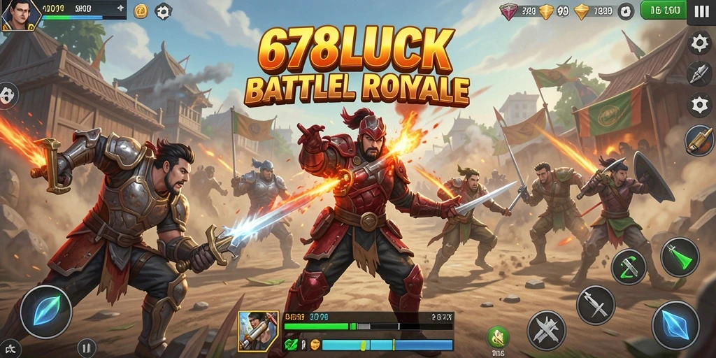 Gameplay seru di 678LUCK dengan aksi Battle Royale.