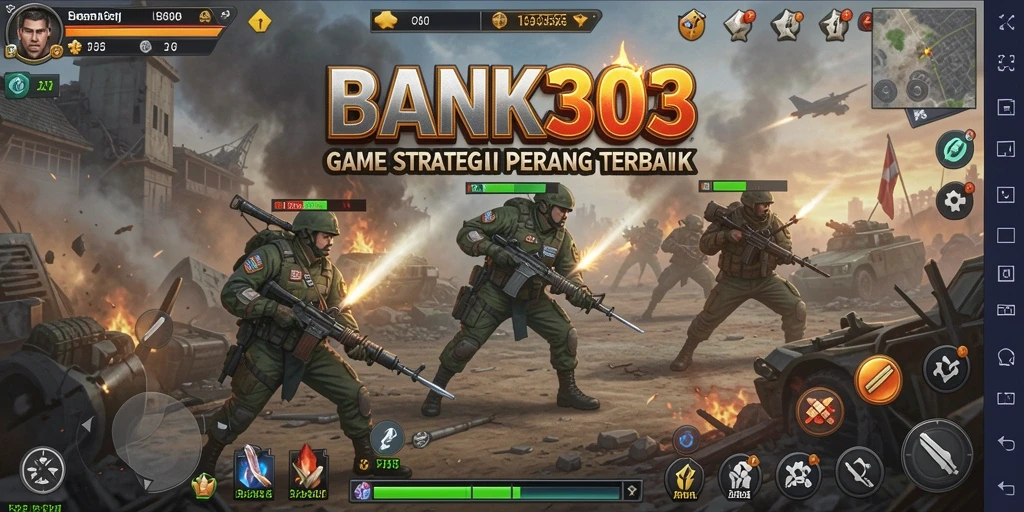 Tampilan gameplay menakjubkan dalam BANK303 dengan aksi strategis.