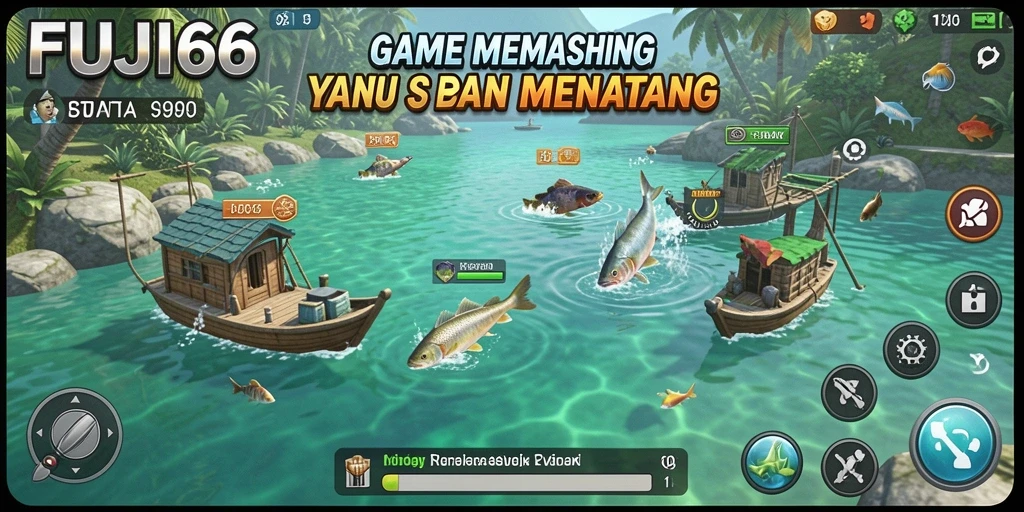 Screenshot gameplay FUJI66 yang menunjukkan aksi memancing yang seru.