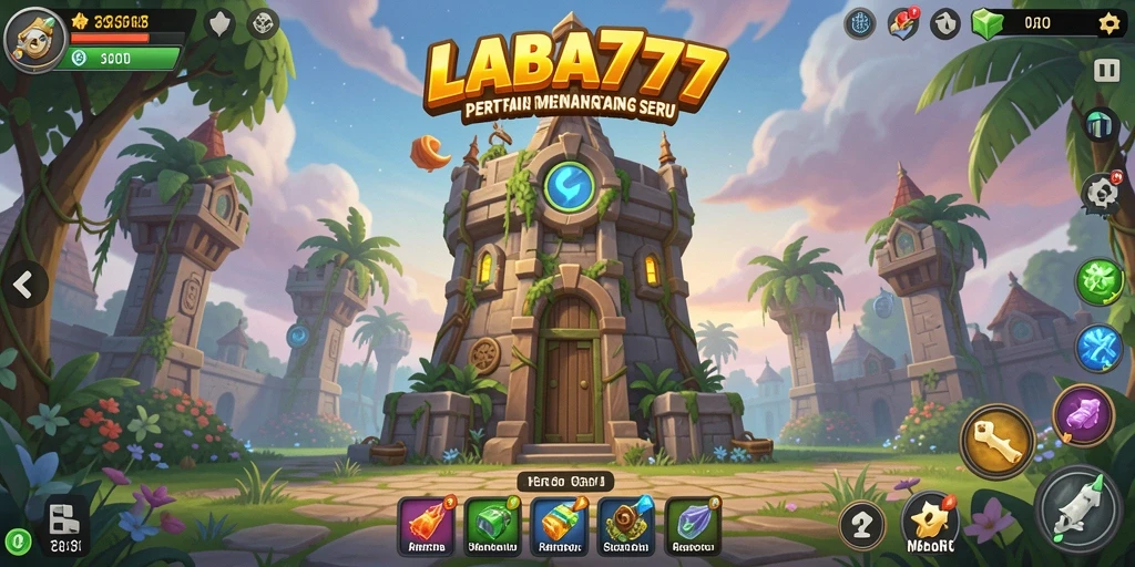 Tampilan gameplay menegangkan dari LABA777 saat melawan gelombang musuh.
