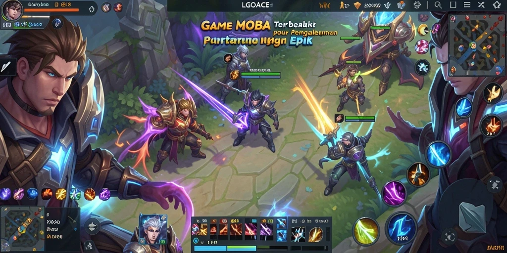 Screenshot LGOACE menampilkan aksi pertarungan yang mendebarkan di arena MOBA.