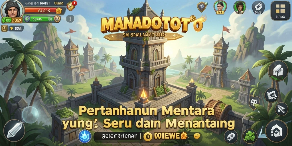 Gameplay seru dan menarik dalam MANADOTOTO yang menawarkan tantangan Tower Defense.