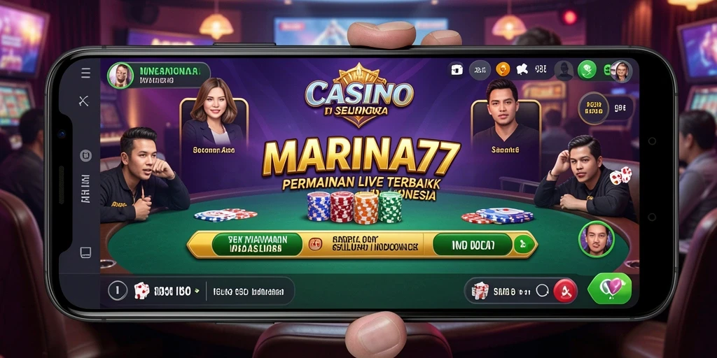 Tampilan enerjik dari gameplay dalam MARINA77 Live Casino.