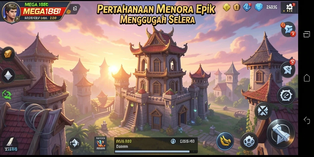 Tampilan gameplay MEGA188 yang menegangkan dan menarik.