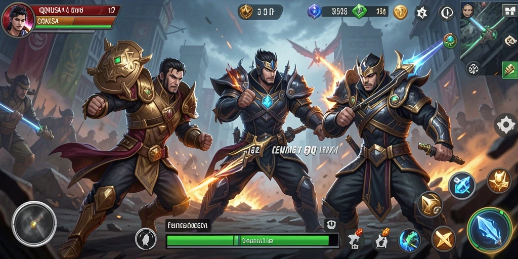 Tampilan screenshot dari gameplay pertarungan QQNUSA yang mendebarkan.