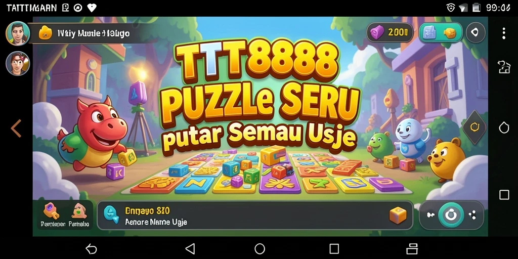 Tampilan gameplay seru dari permainan Puzzle TTT888.