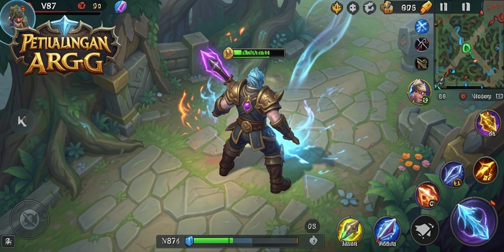 Gameplay V87 yang penuh aksi dan visual menakjubkan.